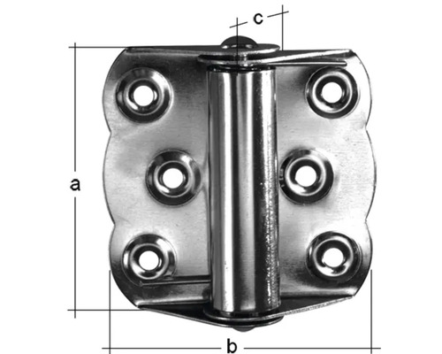Charnière avec dimensions