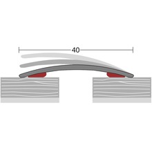 Schematische Darstellung einer Durchbiegung über eine Distanz von 40 Einheiten.