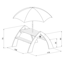 Kinder-Picknicktisch axi Kylo XL mit Sonnenschirm 119x108x75 cm-thumb-3