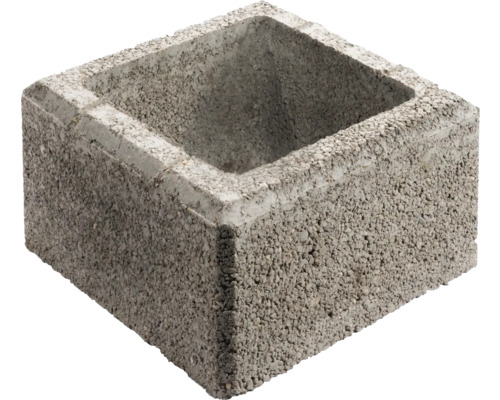 Pfeilerstein Bellamur grau 37,5 x 37,5 x 20 cm Betonpflanzstein für den Gartenbau