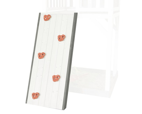 Mur d''escalade avec prises d''escalade pour tour de jeux