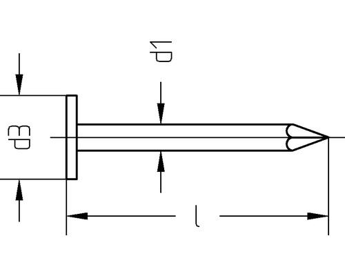 Dessin technique d''une goupille avec dimensions