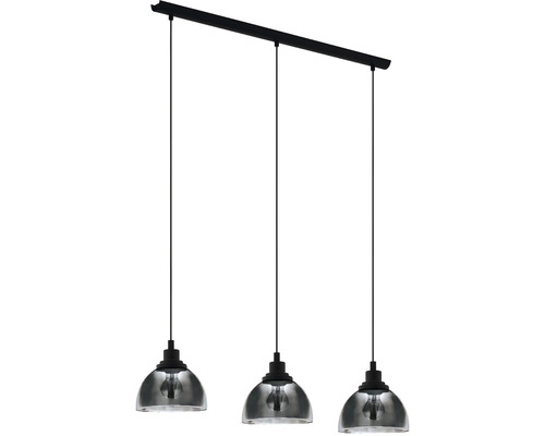 Dreiflammige Pendelleuchte mit Glasschirmen