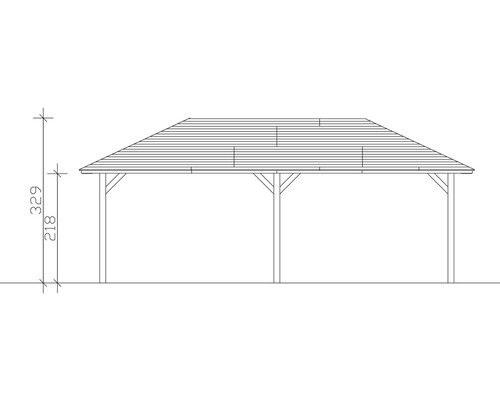 Schéma d''un pavillon avec dimensions