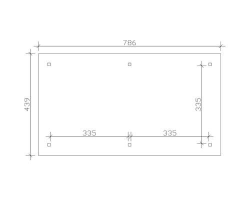 Dessin technique avec dimensions 786 x 439