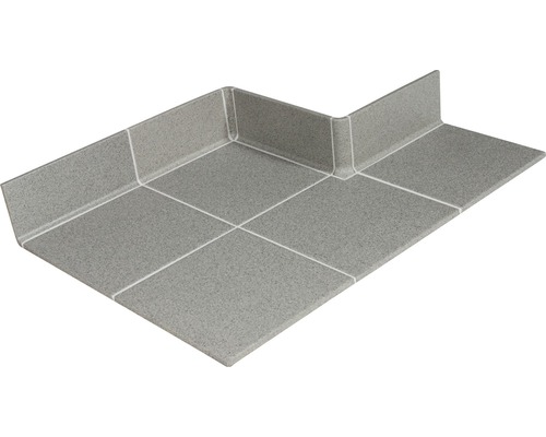 Receveur de douche d''angle en grès avec raccord mural