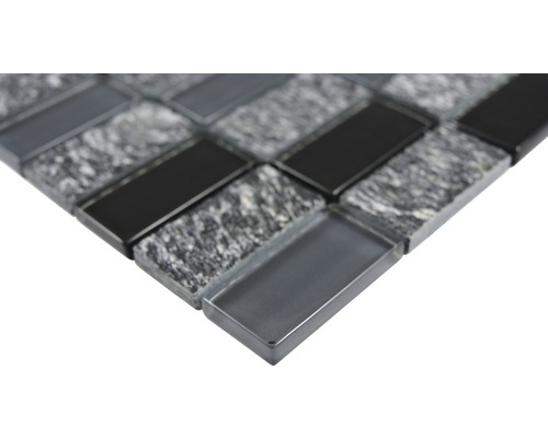 Mosaikfliese aus Glas und Stein