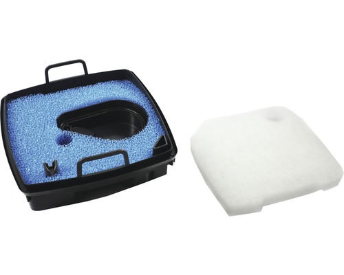 Filtre de bassin avec mousse filtrante et non-tissé filtrant