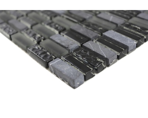 Mosaikfliese aus Glas und Stein