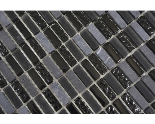 Mosaikfliese aus Glas und Stein