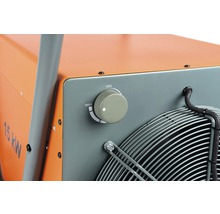 Detailaufnahme eines Heizlüfters mit Temperaturregler