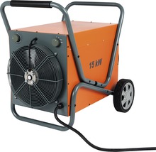 Elektroheizer mit 15 Kilowatt Leistung und Rollen