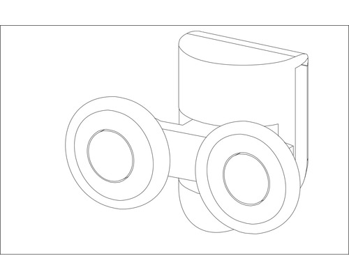 Galet de porte coulissante avec deux roues