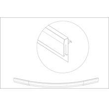 Illustration einer Sockelleiste mit Clipbefestigung