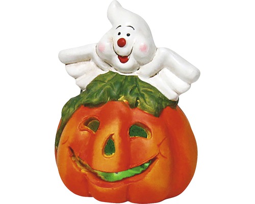 Halloween Kürbis Laterne mit Geist Figur