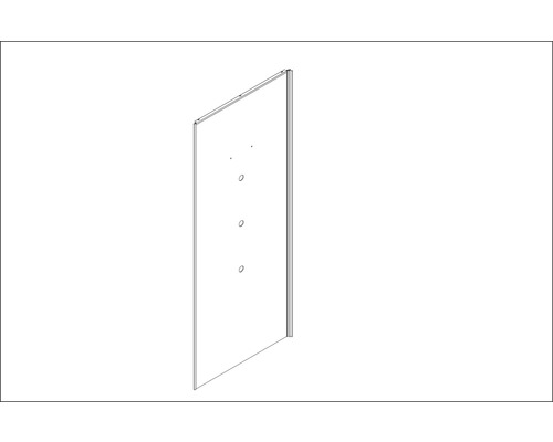 Aurlane Rückwandpanel links blau BSP135_4L für Komplettdusche CAB135