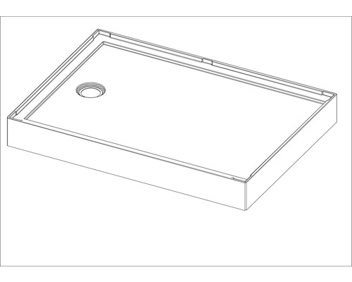 Receveur de douche de rechange Aurlane blanc rectangulaire pour douche complète CAB136 Receveur de douche de rechange Aurlane blanc rectangulaire pour douche complète CAB136