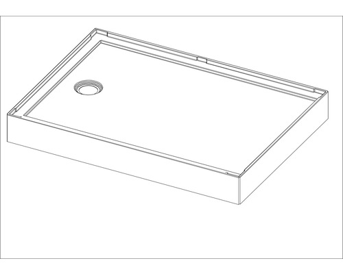 Ersatzduschtasse Aurlane weiß rechteckig für Komplettdusche CAB136