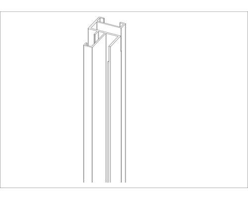 Profilé angulaire Aurlane argent pour douche complète paroi arrière BSP136_4LP pour douche complète CAB136 Profilé angulaire Aurlane argent pour douche complète paroi arrière BSP136_4LP pour douche complète CAB136