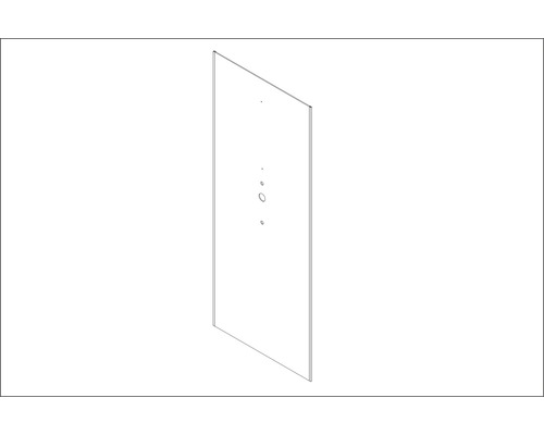 Aurlane Rückwandpanel rechts blau BSP147_4R für Komplettdusche CAB147