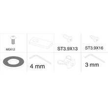 Jeu de vis Aurlane DE005 pour douche complète CAB136