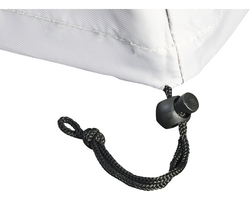 Detail einer Schutzhülle mit Kordelzug