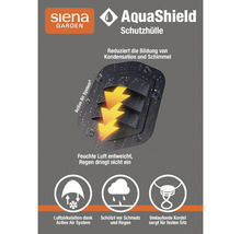 Siena Garden AquaShield Schutzhülle reduziert Kondensation und Schimmel. Luftzirkulation dank Active Air System. Schützt vor Schmutz und Regen. Umlaufende Kordel sorgt für festen Sitz.