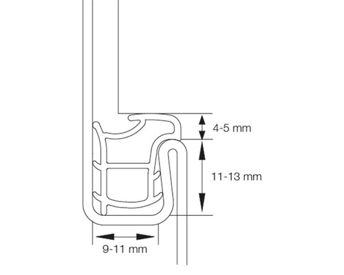 Schéma en coupe d''un joint avec indications de dimensions