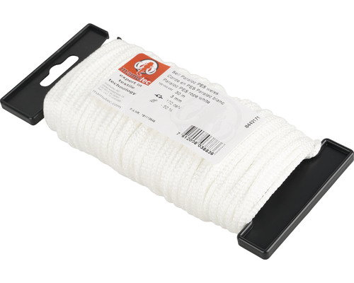 Weisses Mamutec Paraloc PES Seil, 30 Meter lang