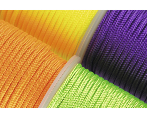 Mehrfarbige Paracord-Rollen im Detail