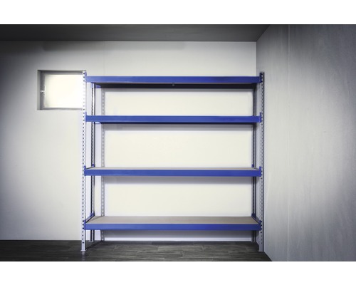 Echelle pour rayonnage industriel Semi-lourd - Charges lourdes - H. 210 x  P. 80 cm - Bleu - Étagères de Bureaufavorable à acheter dans notre magasin
