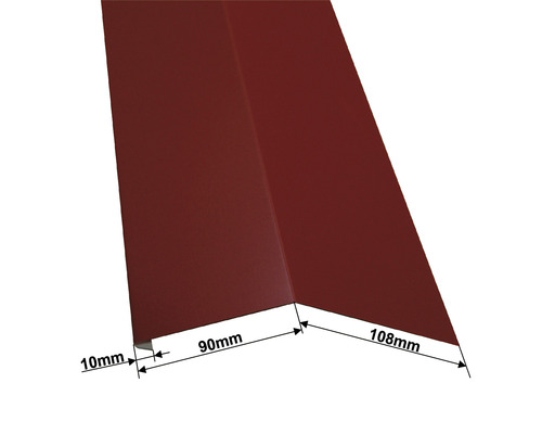 Cornière de protection avec les dimensions 10 mm, 90 mm et 108 mm