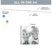 Bilderschiene All-In-One Click Rail 4 m weiss Primer