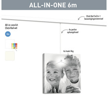 Bilderschiene All-In-One Click Rail 6 m weiss