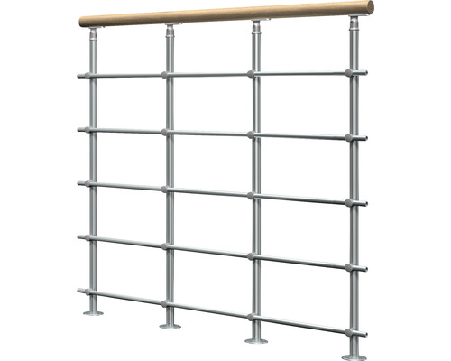 Garde-corps en bois et métal