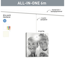 Bilderschiene All-In-One Click Rail 6 m weiss Primer