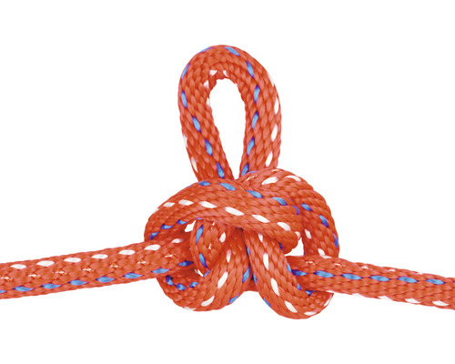 Corde orange avec nœud et boucle