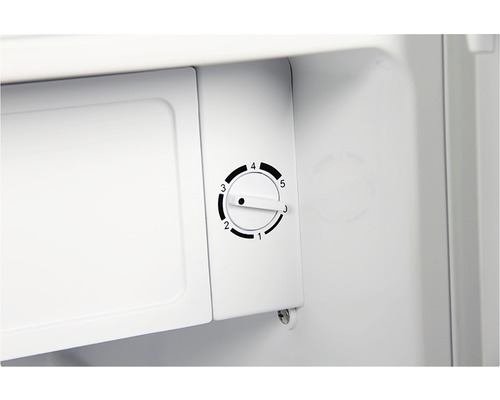 Innenraum eines Kühlschranks mit Temperaturregler