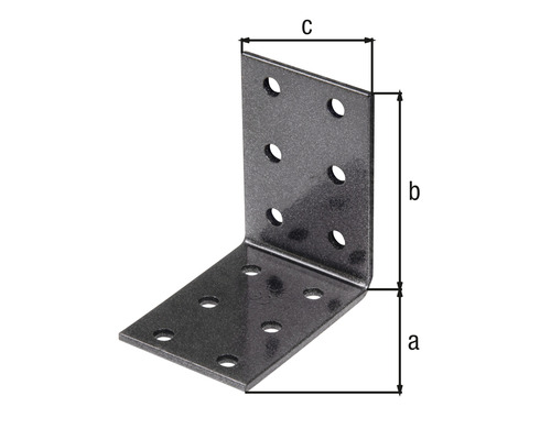 Winkelverbinder mit Löchern und Massangaben