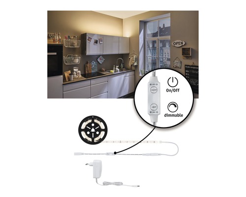 LED-Streifen mit Dimmerfunktion in einer Küche