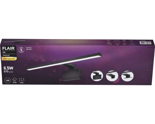 Verpackung der Flair LED-Lampe Rasalas mit 6,5 Watt und 870 Lumen