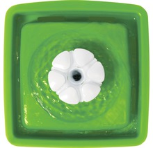 Fontaine à eau pour animaux de compagnie avec pompe dans un récipient vert