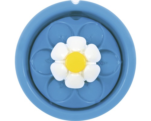 Abreuvoir bleu pour animaux de compagnie avec motif floral