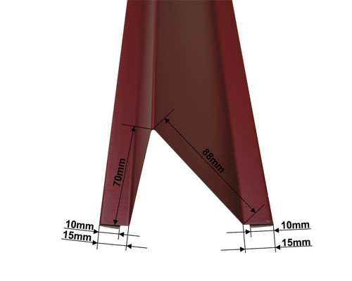 Detailansicht eines Profils mit Maßangaben
