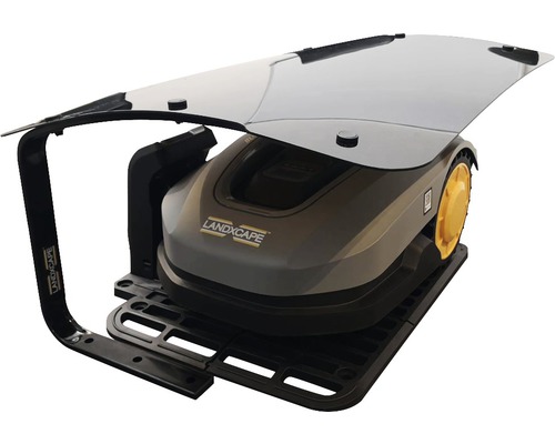 Robot tondeuse Landxcape avec abri pour protéger des intempéries