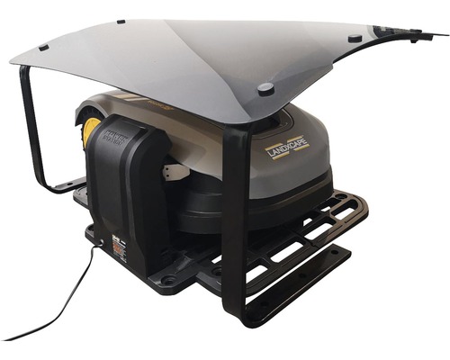 Robot tondeuse Landxcapem avec protection contre la pluie et station de charge