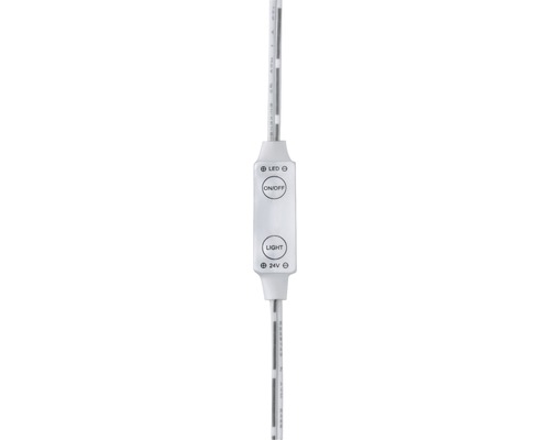 LED Leuchtmittelsteuerung mit An/Aus-Schalter, Lichttaste und 24-Volt-Angabe