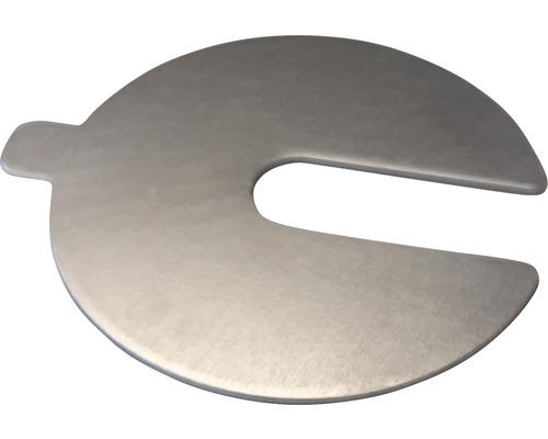 Anlaufscheibe aus Metall mit Aussparung
