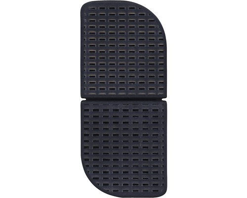 Genouillère noire avec structure quadrillée rectangulaire