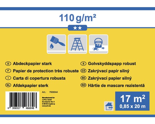 Abdeckpapier stark, 17 m² Rolle